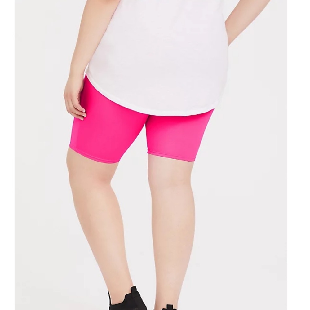 Torrid Neon Pink Liquid Bike Shorts - Picture 5 of 5